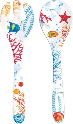 Produktbild von Salatbesteck 2 tlg. BORA BORA Unterwasser 28x7,5cm aus Melamin Easy Life
