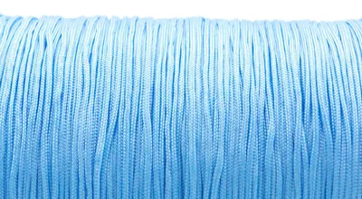 Produktbild von Vintageparts Polyesterkordel ungewachst hellblau 1 mm 10 Meter