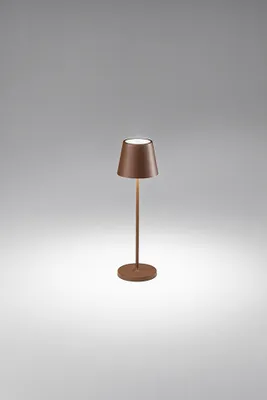 Obrázek produktu pro 2W 3000K dobíjecí stolní LED lampa IP54, řada 8124 Corten Color, moderní kovový design, stmívatelná dotykem – Perenz