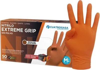 Produktbild von Cuatro Gasa Nitrilhandschuh Mit Extremem Grip 50 Einheiten Braun L Braun L