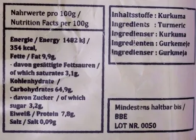 Produktbild von Barkat - Kurkuma Pulver 400gr.