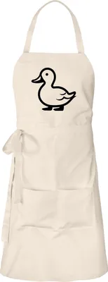Produktbild von Huuraa Schürze Ente Silhouette Natur mit Taschen Baumwolle Kochschürze Geschenkidee