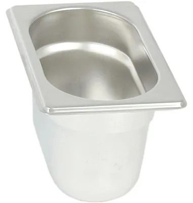 Produktbild von Edelstahl Gastronormbehälter Serie STANDARD, GN 1/9 (150mm)