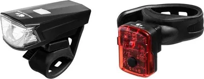 Image de LED-Fahrradlampen-Set, MACTRONIC Falcon Eye FBS0111 130lm/5lm