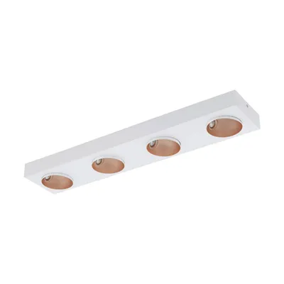 Produktbild von EGLO Ronzano, Strahler Oberflächenbeleuchtung, 4 Glühbirne(n), LED, 1360 lm, 220-240 V, Roségold, Weiß