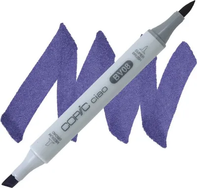 Image de Marqueur à alcool COPIC Ciao double-face Pinceau & Ciseau, BV08 Bleu violet