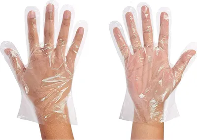 Produktbild von Einweg-Handschuhe klar - Polyethylen HDPE, Transparent - Für Küche Restaurant Kochen Industrial etc(1000 Handschuhe)