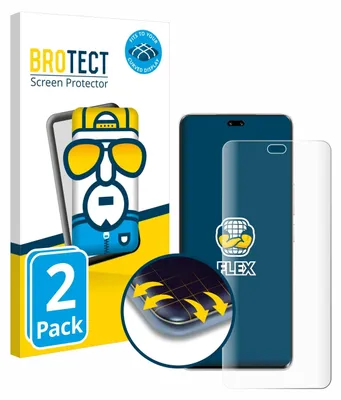Produktbild von 2x BROTECT Fullscreen Schutzfolie für Honor 200 Pro Displayschutz Folie Fullcover Klar Transparent