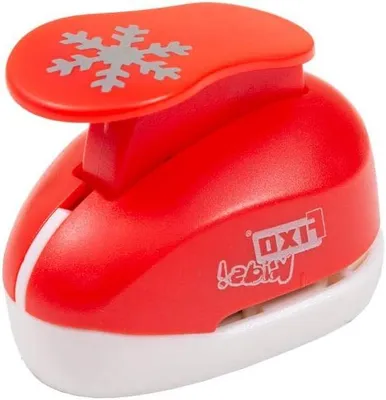 Productafbeelding van Perforator Sneeuwvlok - Papierpons Knutselpons - Kaarten Maken - Met Opvangbakje - 2.5 cm - Wit