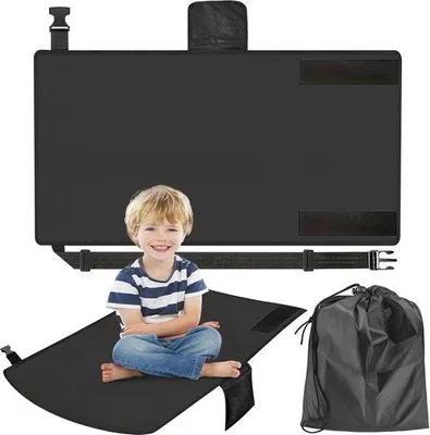 Productafbeelding van Famanu voetsteun voor kinderen, stoelverlenging voor vliegtuigen, lichtgewicht en opvouwbaar, 79 x 44 cm