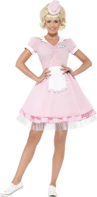 Produktbild von Smiffys - "50s" Kostüm - Damen SM2232 (M) (Pink/Weiß)