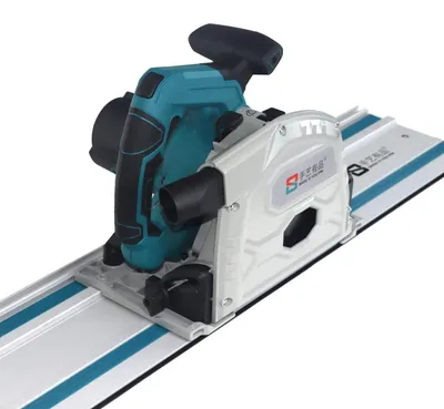 Image de Scie à guide pour le bois - Scie plongeante SY-165 - 1 400 W - Lame de 165 mm - Profondeur de coupe de 59 mm - 5 000 tr/min - Prise UE 220 V - Moteur sans balais