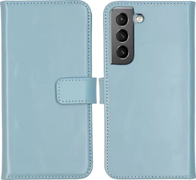 Produktbild von Selencia Echtleder Klapphülle Samsung Galaxy S22 - Hellblau