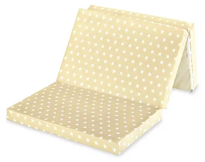 Produktbild von Bambini Basic Reisematratze Reisebettmatratze 120 x 60 x 6 cm Stars vanille