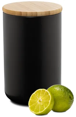 Produktbild von Moritz & Moritz Vorratsdose Keramik 900 ml mit Bambusdeckel schwarz