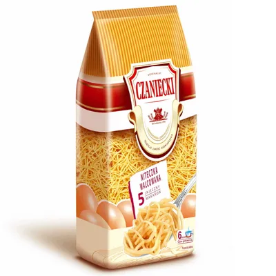 Zdjęcie produktu dla Czaniecki Makaron 5 jajeczny niteczka walcowana 500 g
