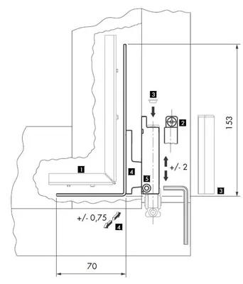 Produktbild von AUBI Falzeckband Fenster Dreh-Kipp Links Stahl Verzinkt ABFE3202-100050
