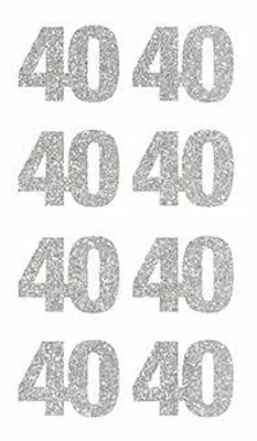 Image de Sticker 40 argent