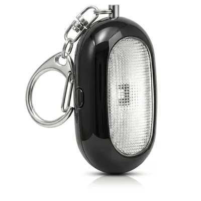 Produktbild von Bearware Überfallmelder, Persönlicher Alarm, Personenalarm, Schlüsselanhänger 125 dB, LED Licht, Taschenalarm, Sirene, Auslöse-Splint, Taschenlampe, kompakt