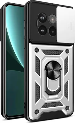 Produktbild von OnePlus 13R Hülle - Coverup Armor Ring Ständer Back Cover mit Kamera Schutz - Grau