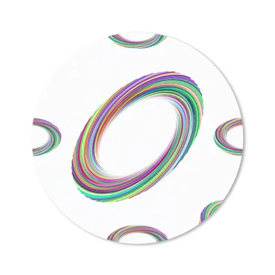 Produktbild von MuchoWow® Mauspad Mousepad Ring - Regenbogen - Muster 30x30 cm - Mousepads - Maus Mat - Pad - Mausunterlage - Tischunterlage - Schreibtischmatten