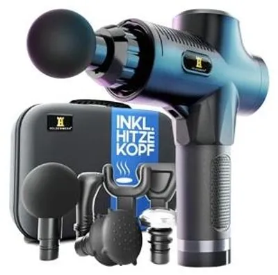 Productafbeelding van Heldenwerk Massage Gun - Massageapparaat met 7 massagekoppen, zwart