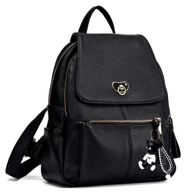 Produktbild von Damen Rucksack Taschen Frauen Elegant Tasche Stadtrucksack Rucksackhandtasche Vintage Kunstleder 73502 1-teilig set Schwarz