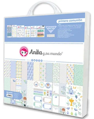 Scrapbooking-Set Erstkommunion, 30,5x30,5 cm, 8-teilig, Blau
