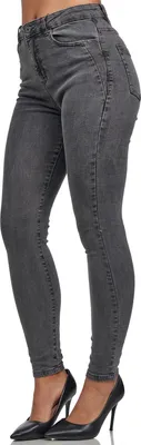 Produktbild von Tazzio Damen Skinny Fit High Waist Jeans F107 Anthrazit 48