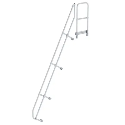 Produktbild von Günzburger Steigtechnik zweiter Handlauf für Treppe mit Plattform 60° mit 13 Stufen - 600593