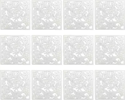 Produktbild von 12er Set Raumteiler Paneele Hängevorhang Raumteiler Wand Paravent 40x40cm Weiß