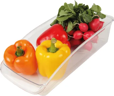 Immagine prodotto di Contenitore da frigorifero (33 x 15 x 8 cm) Lavabile in lavastoviglie - Contenitore di alta qualità con maniglia per la cucina