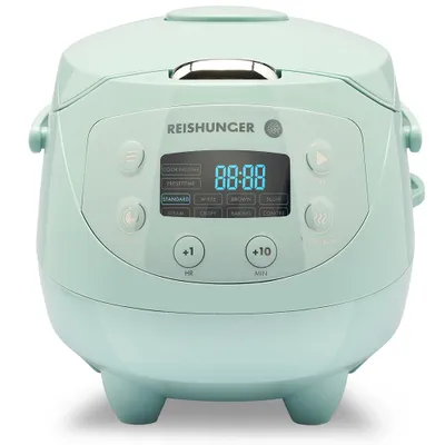 Produktbild von Reishunger Digitaler Mini Reiskocher 0,6 Liter, 350 Watt, Mint, 542-MDRK-M