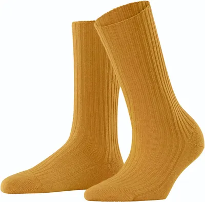 Image de Chaussettes FALKE Cosy Wool Boot pour femmes, couleur ambre, pointures 35-38