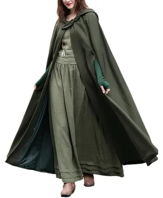 Produktbild von Damen Herbst Winter Lockerer Cape-Mantel mit Kapuze, Poncho, Cape, Strickpullover, langer Cardigan, Trenchcoat, Oberbekleidung (XL)