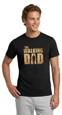 Produktbild von Spreadshirt The Walking Dad Vatertag Geschenk Männer T-Shirt, L, Schwarz
