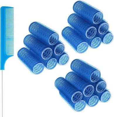 Productafbeelding van Set van 18 haarrollers - Hittevrije haarrollers voor perfecte krullen