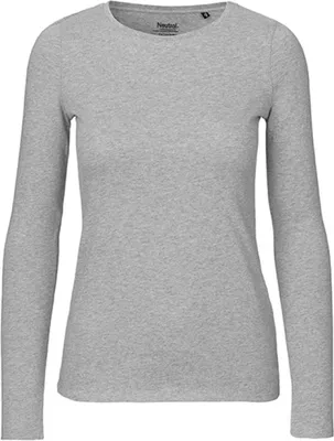 Immagine prodotto di Neutral O81050 | Maglietta a maniche lunghe da donna / 100% cotone equo e solidale - Colore: Grigio Sportivo - Taglia: XXL
