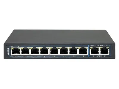 Zdjęcie produktu dla AVIZIO Switch 8x RJ45 PoE 1Gb/s + 2x RJ45 Uplink 1Gb/s