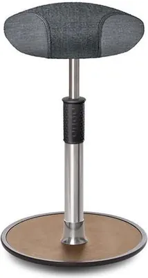 Produktbild von Sitz- Stehhocker Free Tall Triangel Camira Rivet Anthrazit Chrom /Natur.