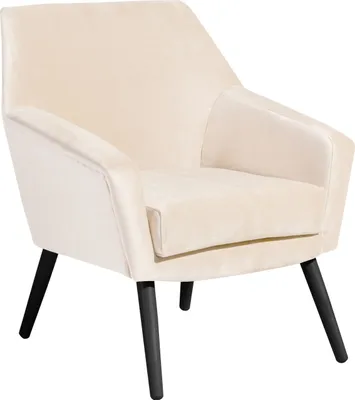 Produktbild von Max Winzer Sessel Alegro - Samtvelours creme - Maße: 67 x 71 x 81 cm