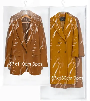 Immagine prodotto di Set di 6 sacchi sottovuoto appendibili per abbigliamento, dimensioni 110x67 cm e 130x67 cm, con gancio