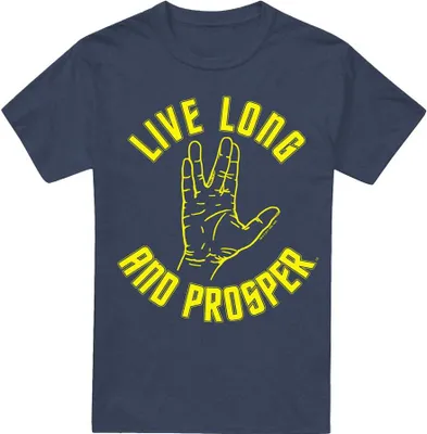 Produktbild von Star Trek - "Live Long" T-Shirt für Herren/Damen Uni TV18156 (XL) (Marineblau)