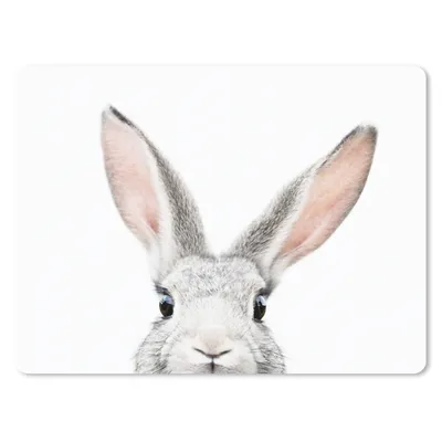 Produktbild von MuchoWow® Mauspad Mousepad Kaninchen - Tiere - Natur - Weiß 23x19 cm - Mousepads - Maus Mat - Pad - Mausunterlage - Schreibtischunterlage - Mauspad