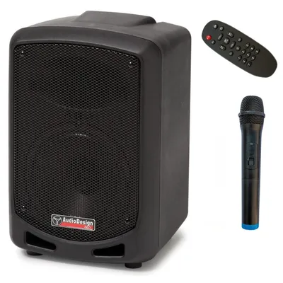 Produktbild von M-Audio M1 7W/L Aktivlautsprecher mit USB/SD-Player, Funkmikrofon & Akku