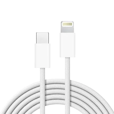 Produktbild von iPhone Lightning Ladekabel 1m – Gesleevtes USB-C auf Lightning Ladekabel 20W – Schnellladekabel für iPhone 5 bis 14 Pro Max, iPad, iPod & AirPods