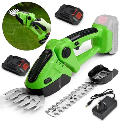 Produktbild von Akku Rasenschere & Strauchschere 2in1, kabellos, SK5 Stahl, 1500mAh, kompakt & leicht, für Garten, Balkon, präziser Schnitt
