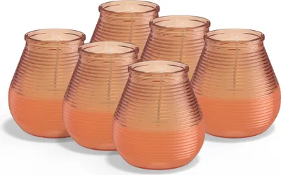 Produktbild von Bolsius 6er Set Outdoor-Kerzen mit Citronella-Duft, koralle