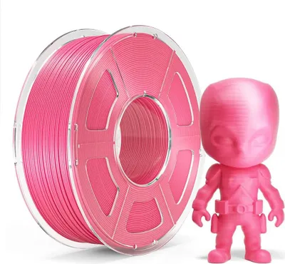 Obrázok produktu pre filament pre 3D tlačiarne - PLA 1 kg cievka - 1,75 mm ±0,02 mm - vysoká rýchlosť 50-600 mm/s - 190-260 °C, ohrevné lôžko 50-60 °C - ružový
