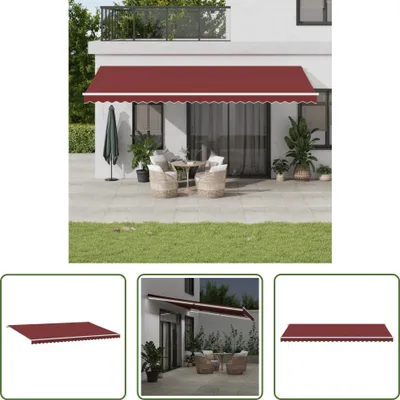 Immagine prodotto di Tenda da sole The Living Store manuale con LED, rosso vino, 600x350 cm